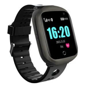 Cares.Watch Profi 4G schwarz mit Silikon-Armband