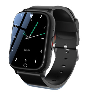 Cares.Watch Smart 4G schwarz mit Silikon-Armband