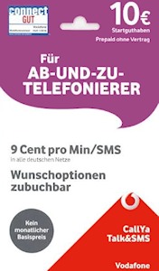 Vodafone Prepaid Starterpaket Datenflatrate inkl. 10EUR Startguthaben